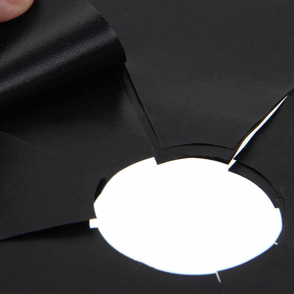 Gas Stove Covers - 16 PCS Gas Range Stove Burner Protectors - Double Thickness & Heat Resistant Stove Top Covers 10.5-Inch - FREE Eyeglass Pouch (Black)