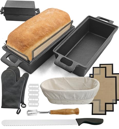 Voulosimi 2-In-1 Cast Iron Loaf Oven Pan - 9
