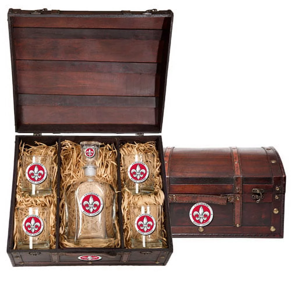 Louisiana at Lafayette Capitol Decanter Chest Set