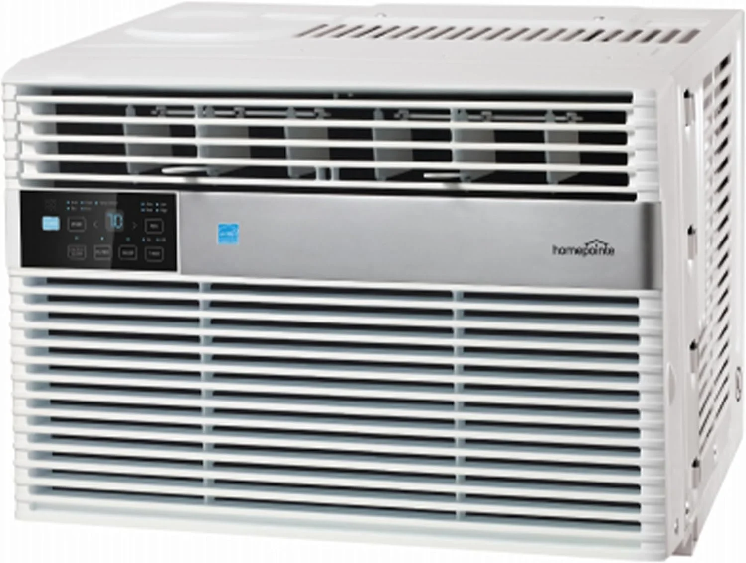 BTU Single Phase Window Air Conditioner Unit With 1-Touch Control, LED Display Digital Panel, And Installation Kit, White