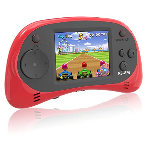E-MODS GAMING Kids Handheld Games 16 Bit Retro Video Games Console with 220 HD Electronic Games - 2.5'' LCD Portable Travel Games Entertainment Gifts for Boys Girls Ages 4-12 (Lime Green)