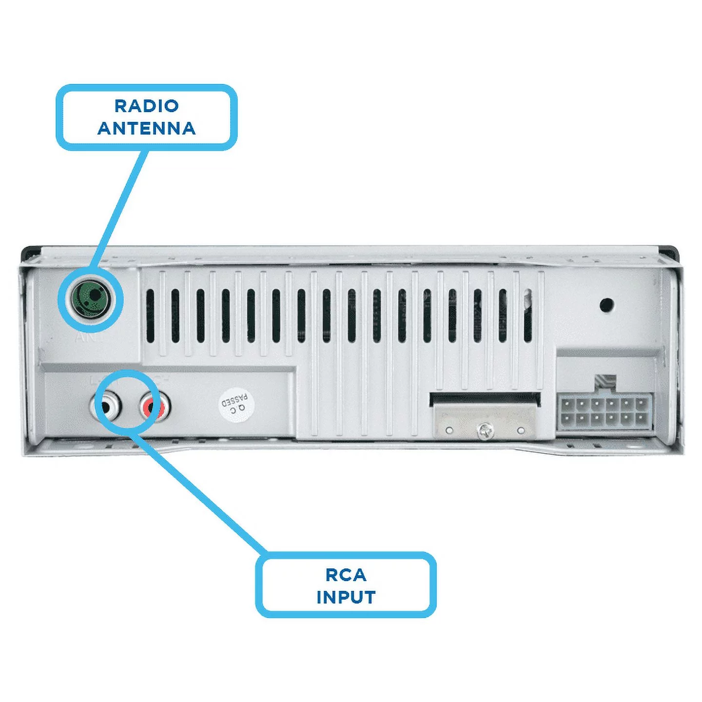 JENSEN MPR210 Single DIN Car Stereo Radio with Bluetooth, New