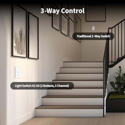 Aqara Smart Light Switch H2 (2-in-1 Neutral, 2 Buttons, 2 Channels), Thread/Zigbee Protocol, Wall Switch for Smart Home, Supports Apple Home, Google, Alexa, Matter Over Thread
