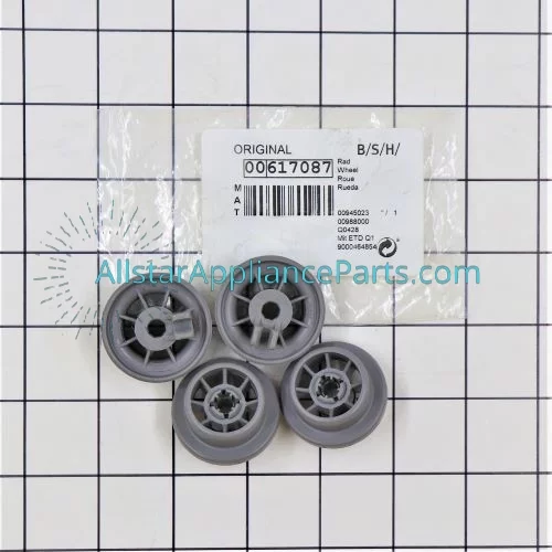 Bosch Dishwasher Dishrack Wheel 00617087 (pack of 4)