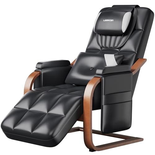 Massage Chair Full Body, L-Track 4D Zero Gravity Shiatsu Heating Massage Recliner Chair,PU Leather,Adjustable Footrest for Study, Office, Living Room，Assembly Required