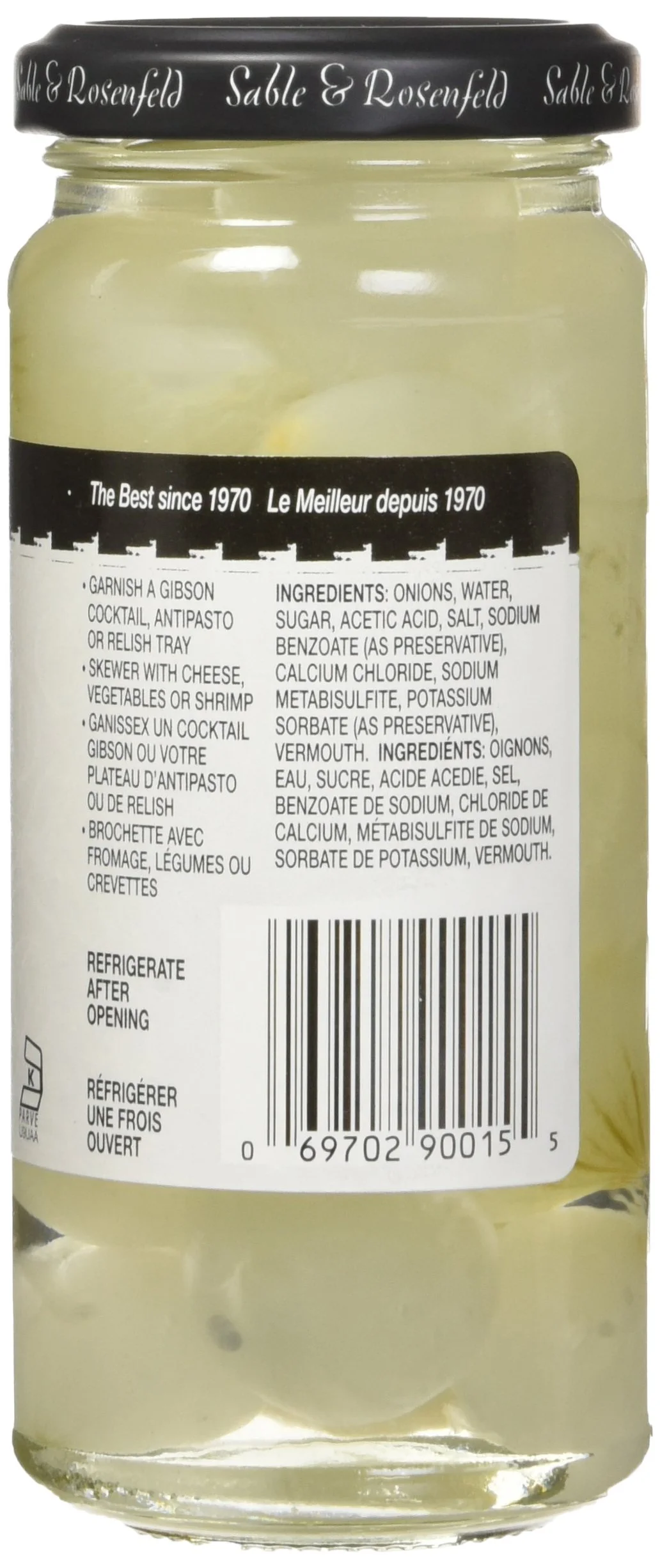 Sable & Rosenfeld Vermouth Tipsy Onions, 5-Ounce Glass Jars (Pack of 6)