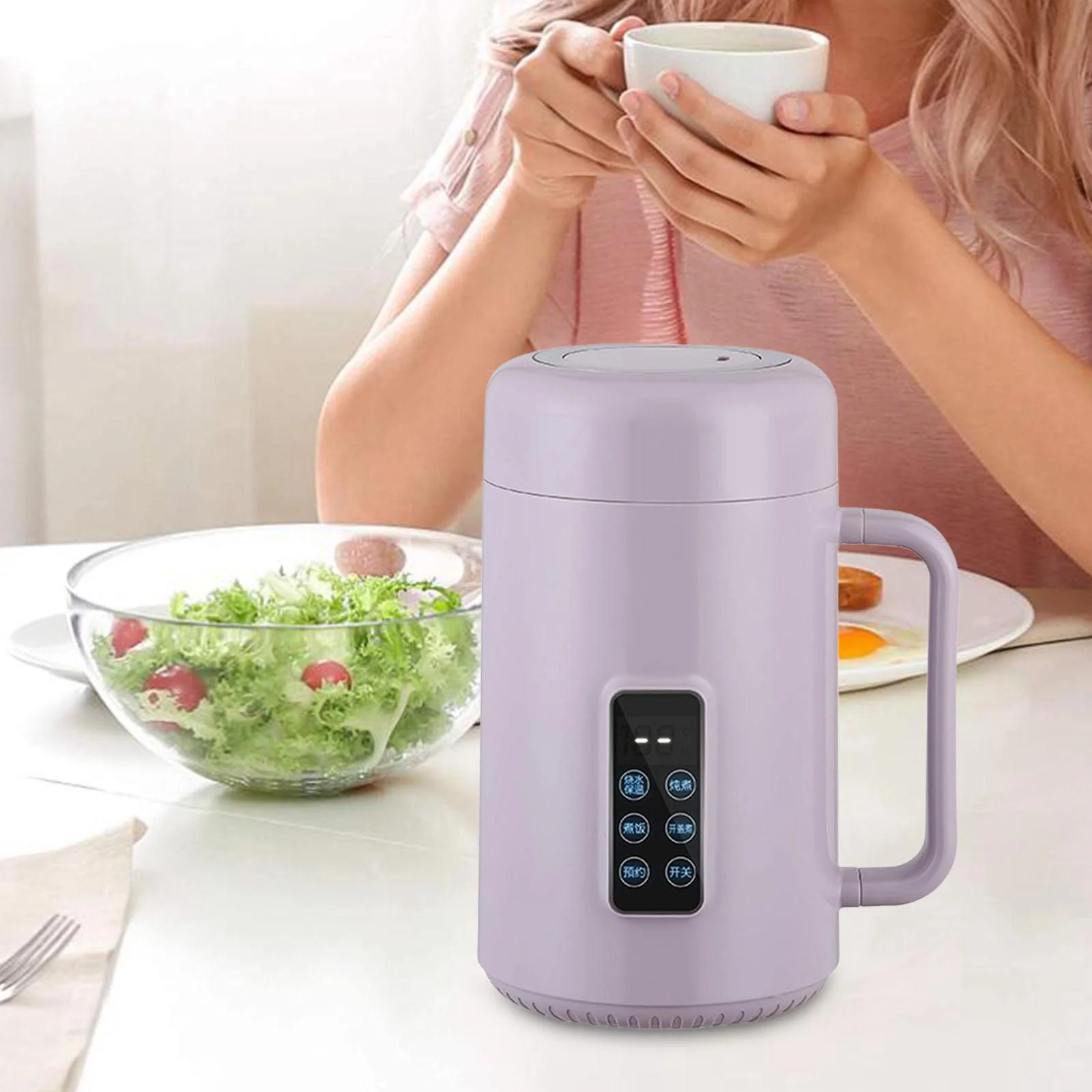 CUTICATE Electric Cooker Electric Stewpot Noodles Pasta Heater Cookware Soup Steamer Slow Cooking Pot for Kithcen Restaurant Soup Eggs