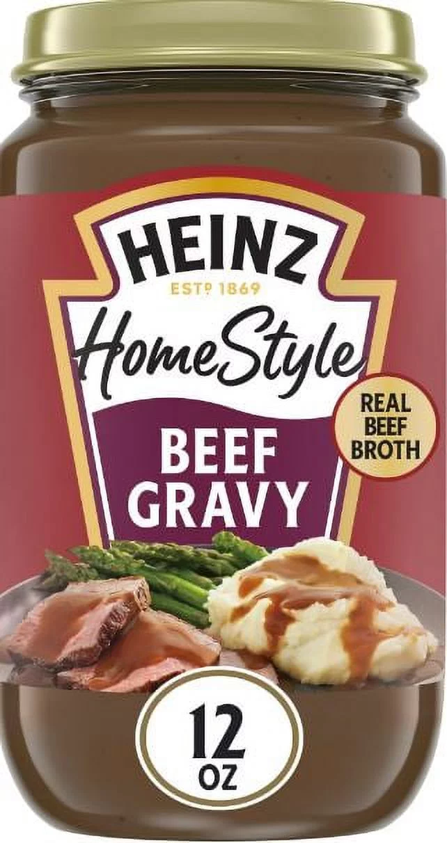Heinz HomeStyle Beef Gravy, 12 oz Jar (Pack of 4)