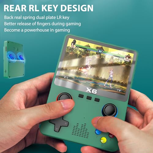 BattAkuus Retro handheld game console support 10+ emulators, portable retro game console 3.5 inch screen with 32G card 10000+ classic games support TV output(white)