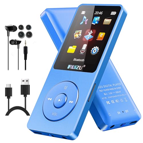 RUIZU 64GB MP3 Player with Bluetooth 5.3, 1.8