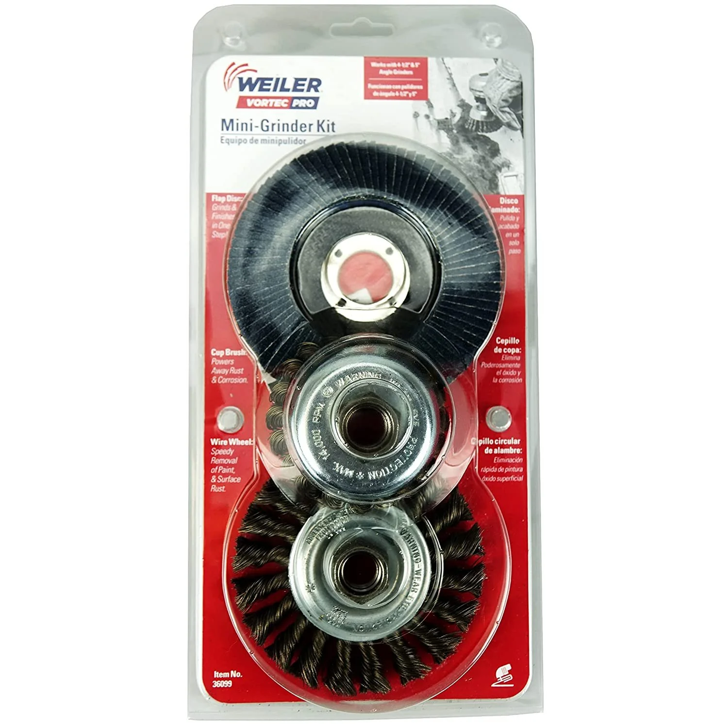 Weiler 36099 3 Piece Mini-Grinder Kit