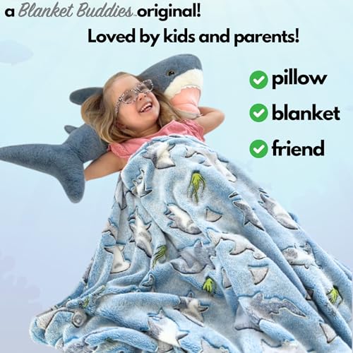 Shark Stuffed Animal with Blanket Inside: 3-in-1 Pillow, Blanket, and Friend - Lovable 29