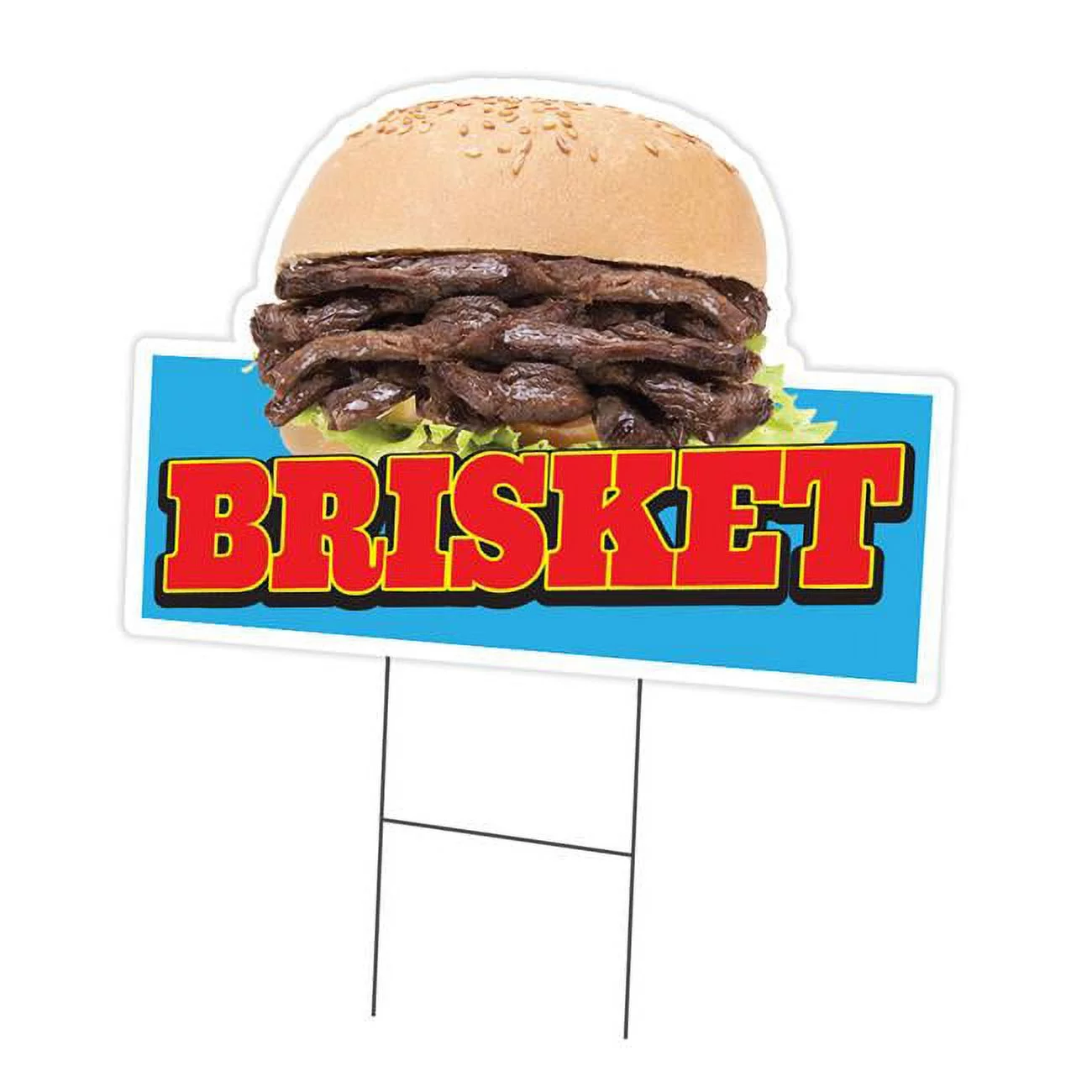 SignMission  18 x 24 in. Yard Sign & Stake - Brisket