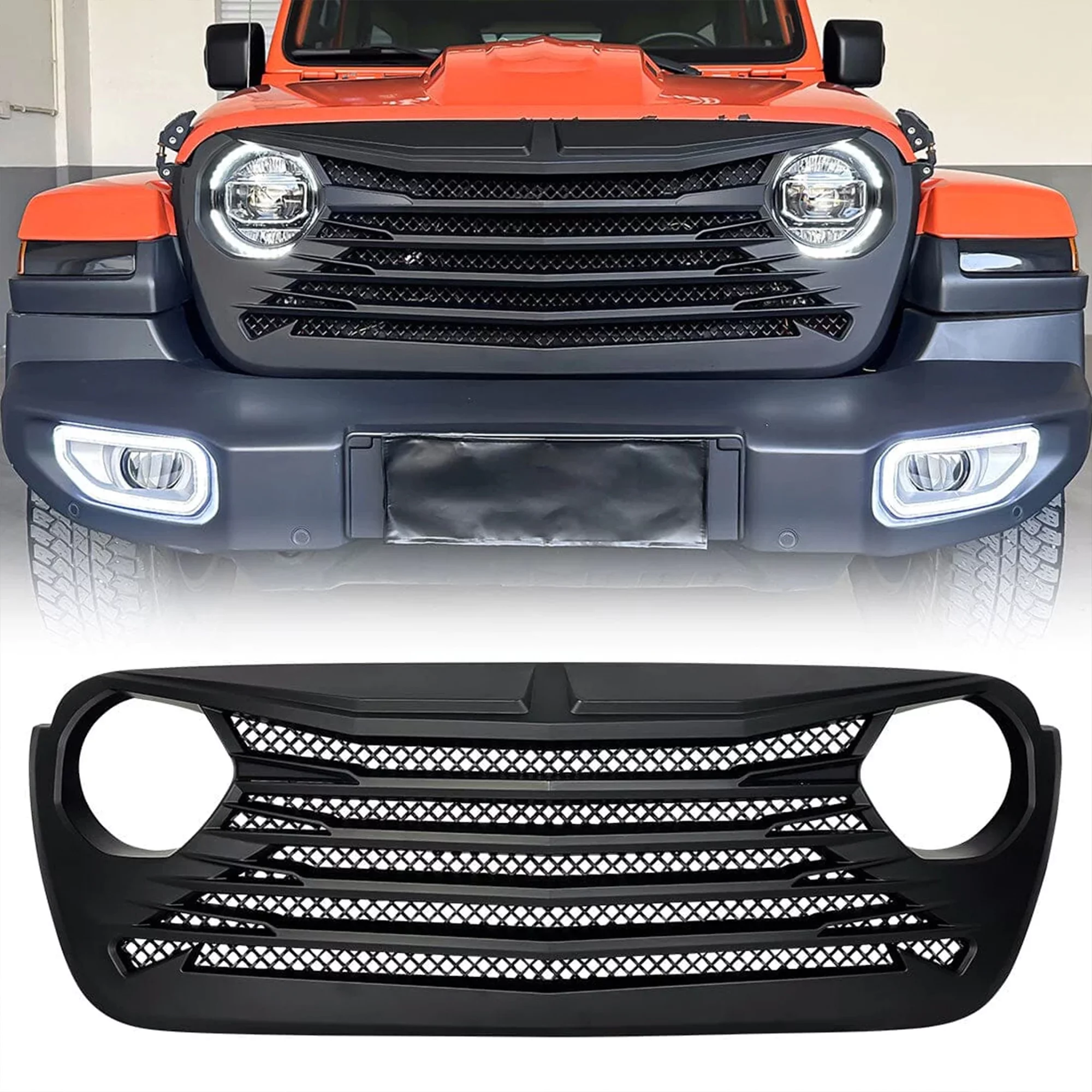 AMERICAN MODIFIED Tomahawk Grille for 18-23 Jeep Wrangler JL & Gladiator JT