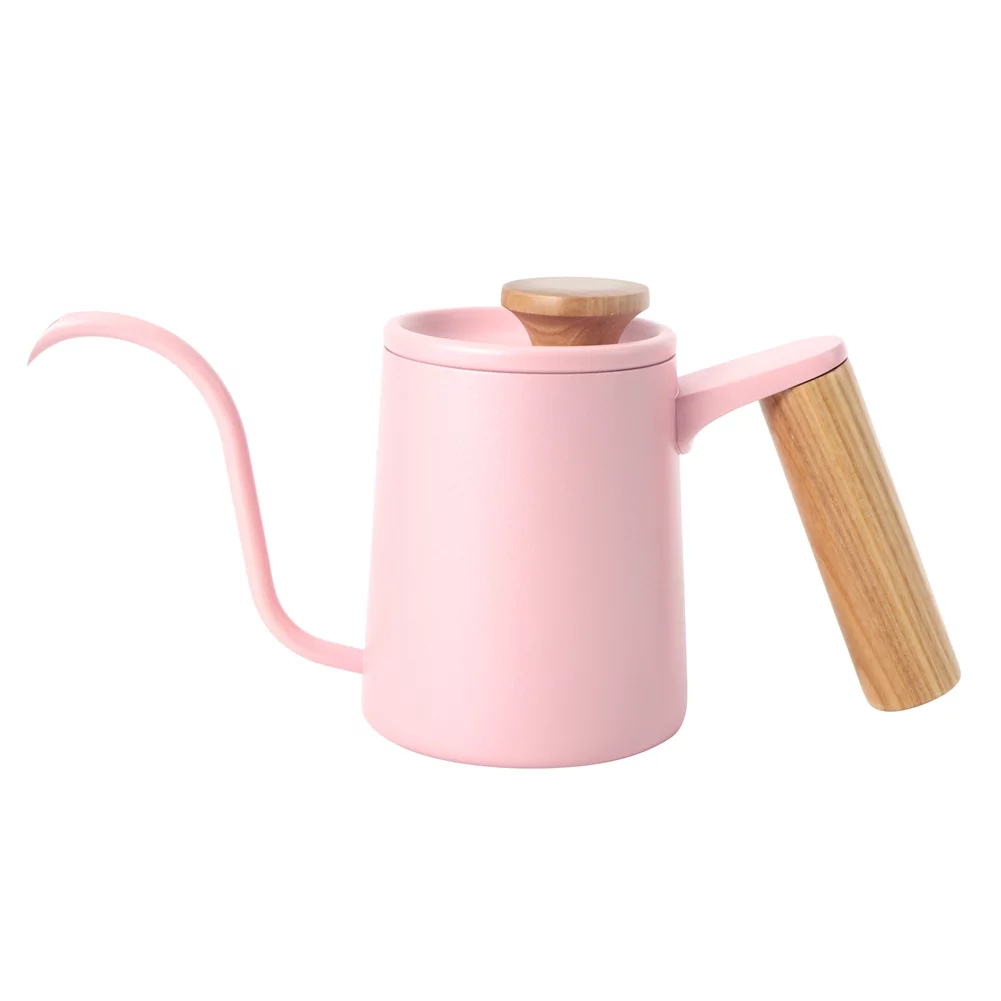 Coffee Pot,Dekaim 350ml Stainless Steel Coffee Pot Long Thin Spout Water Kettle for Home Use(Pink)