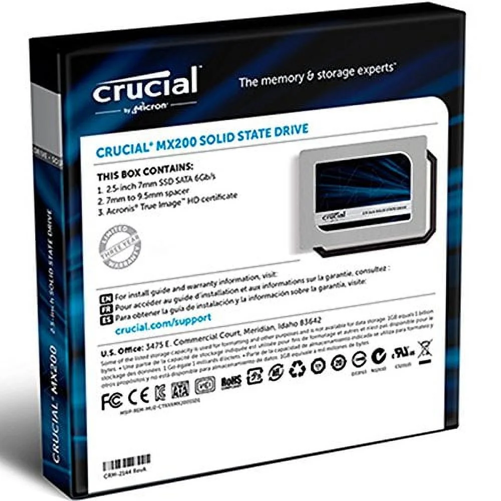 Crucial MX200 250 GB Solid State Drive, 2.5