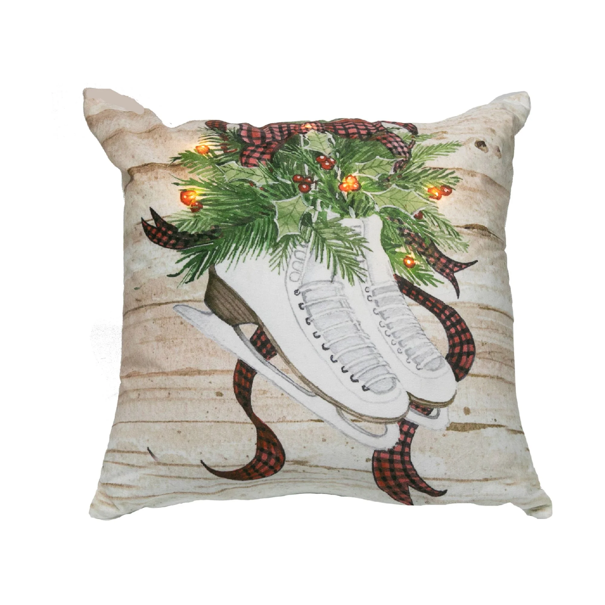 Maison Concepts Led Velvet Cushion Pair Of Skates 18 X 18 - Set of 2