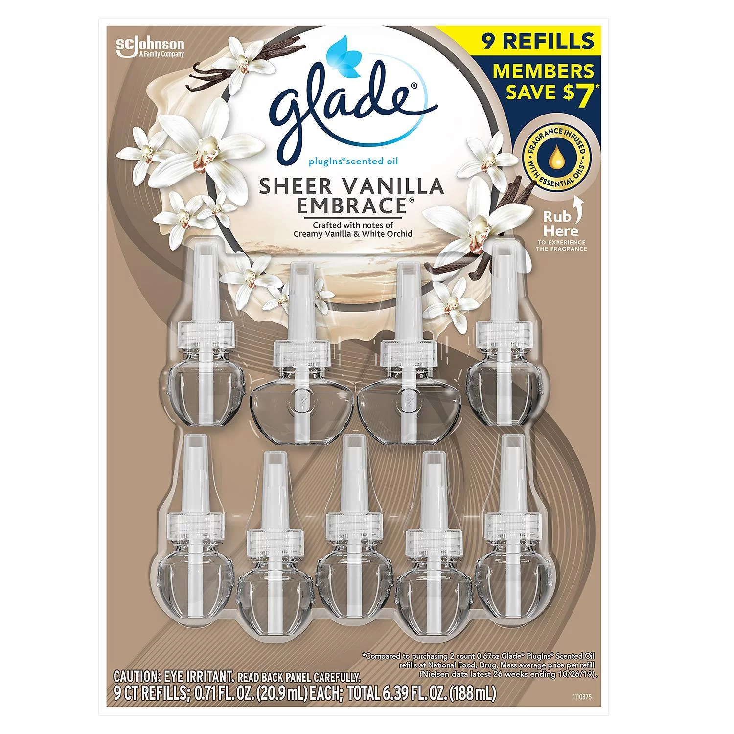 Glade PlugIns Hawaiian Breeze Scented Oil Refill, Essential Oil Infused Wall Plug In (6.39 fl. oz., 9 ct.)