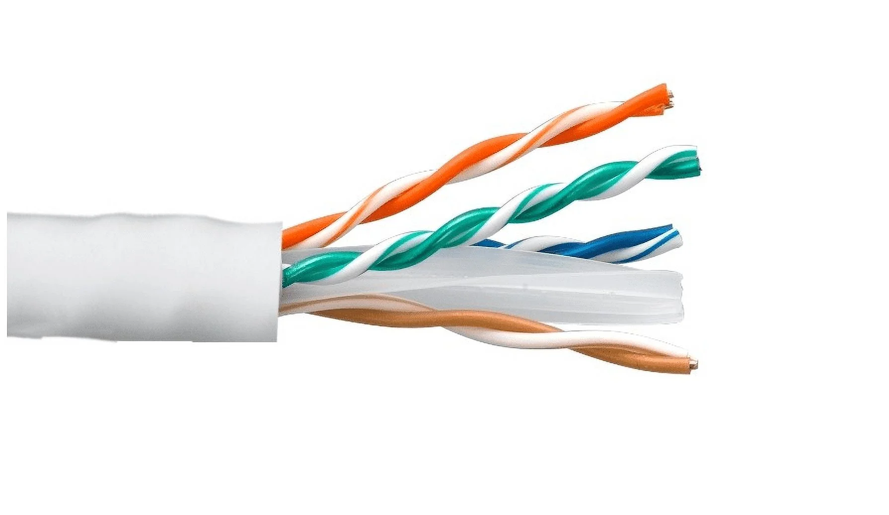 AYA WHITE CAT6 CMR UTP Riser Solid Ethernet Bulk Roll Cable (1000Ft) 550MHz EIA/TIA, UL, ETL