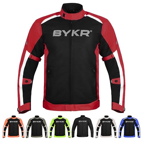 BYKR Mesh Motorcycle Jacket For Men Dual Sports Adventure Breathable Riding Protective Motorbike Jackets Enduro CE Armored