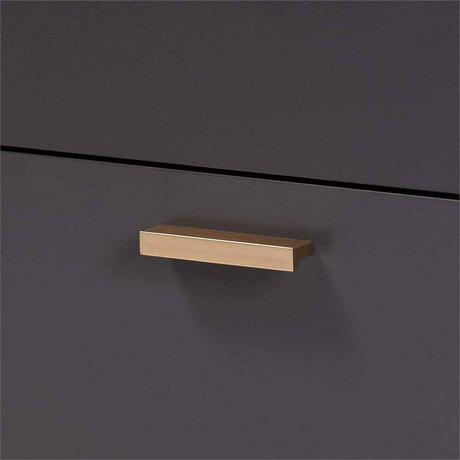 Bowery Hill Dark Grey and Gold Finished Wood 6-Drawer Dresser