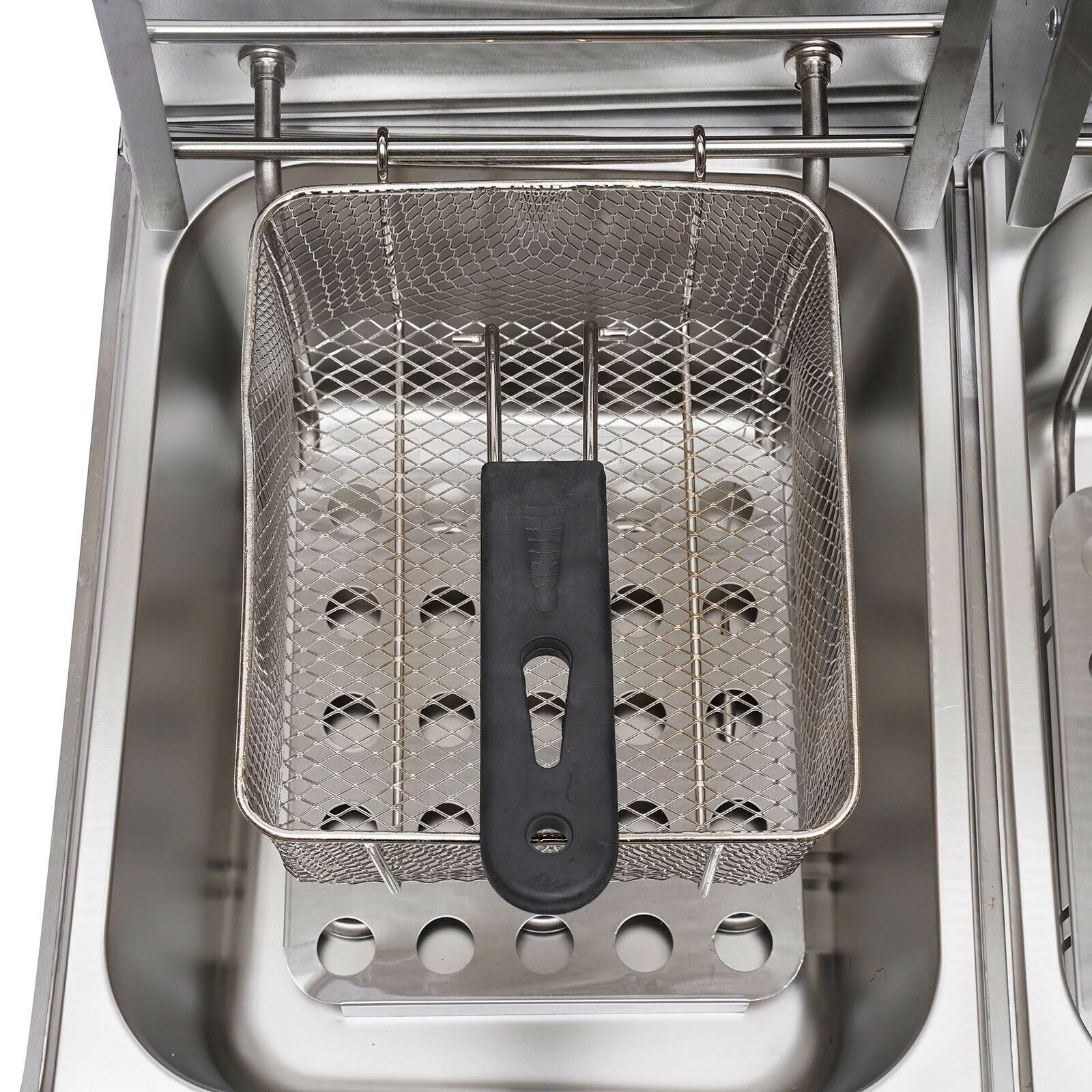 12L Electric Deep Fryer Dual Tank Fry Basket Commercial Restaurant Stainless