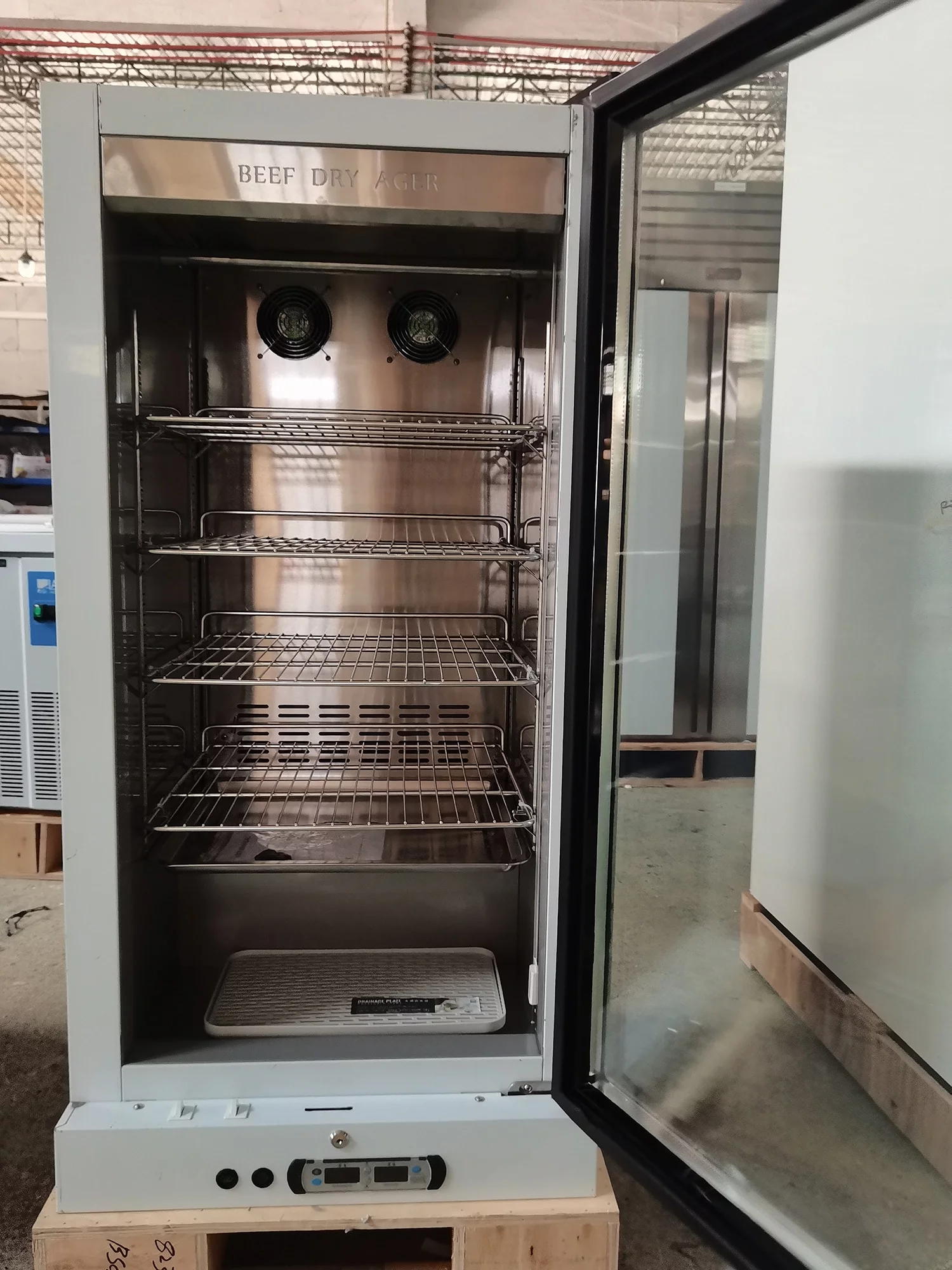 Kolice Commercial Dry Aging Beef Fridge Showcase, Steak Aging Cabinet, Beef Display Fridge-268L,4 Tiers