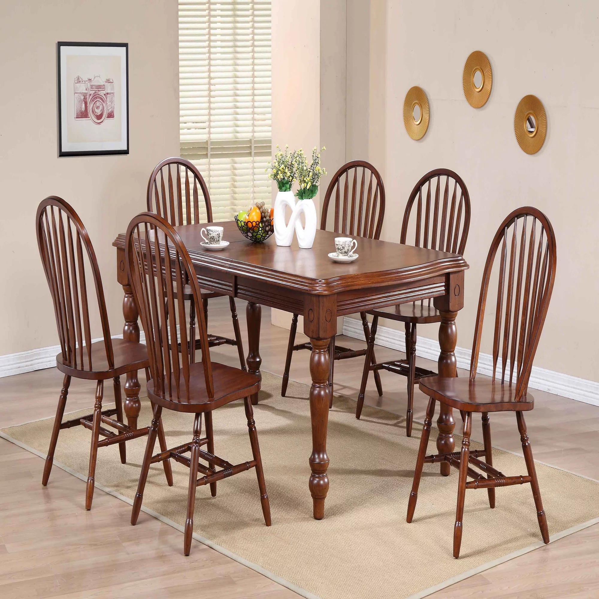 The Hamptons Collection Set of 2 Brown Distressed Chestnut Andrews Arrowback Dining Chair – 38”