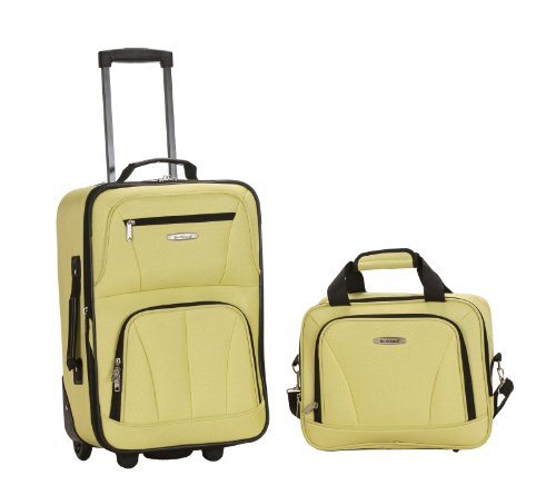 Rockland Fashion Expandable Softside Upright Luggage Set, Charcoal, 2-Piece (14/19)