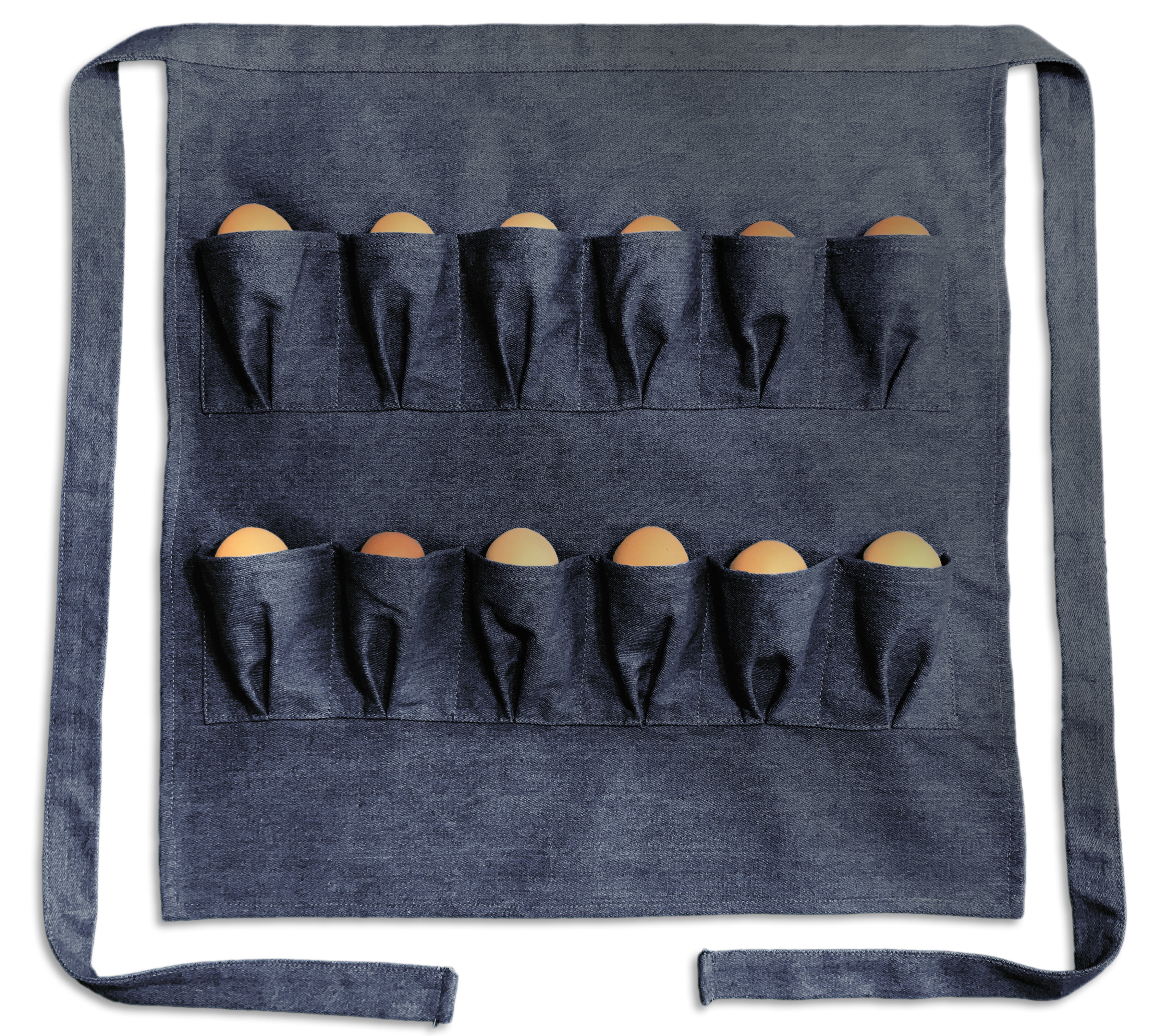Backyard Barnyard 12 Pocket Soft Durable Denim Egg Gathering Apron FREE BURLAP GIFT BAG INCLUDED!  Collecting Chicken Duck Quail Poultry Eggs