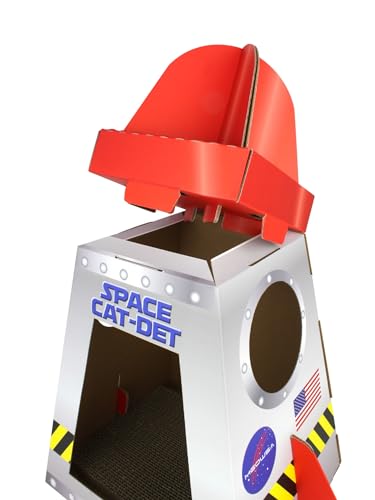 Christmas Cat House & Cat Scratcher w/Bonus Catnip Included