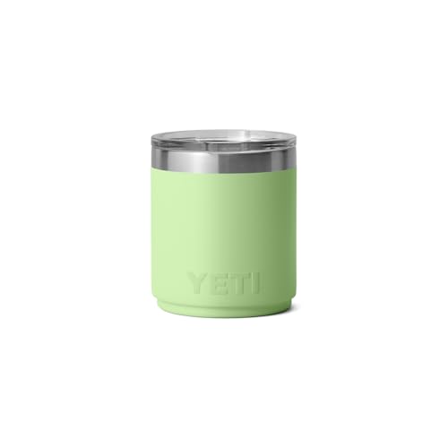 YETI Rambler Lowball, Vacuum Insulated Stainless Steel Stackable Lowball with MagSlider Lid, Stainless Steel, 10 oz (296 ml)