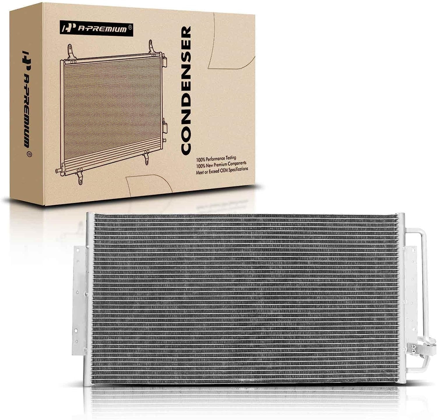 A-Premium Air Conditioning A/C Condenser Compatible with Chevrolet Impala, Caprice & Buick Roadmaster & Cadillac Fleetwood,60 Special, 4.3L 4.9L 5.7L, Replace# 4548, 52461315, 52472821