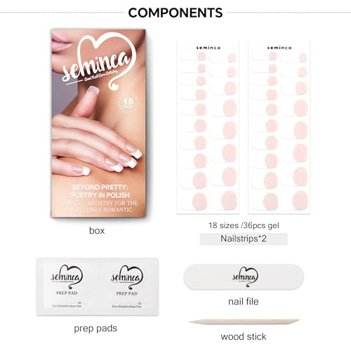 Semi Cured Gel Nail Strips-Easy Apply Christmas Gel Nail Stickers Holiday Semi Cured Manicure Strips with Sparkling Xmas Designs (Classic Yule)