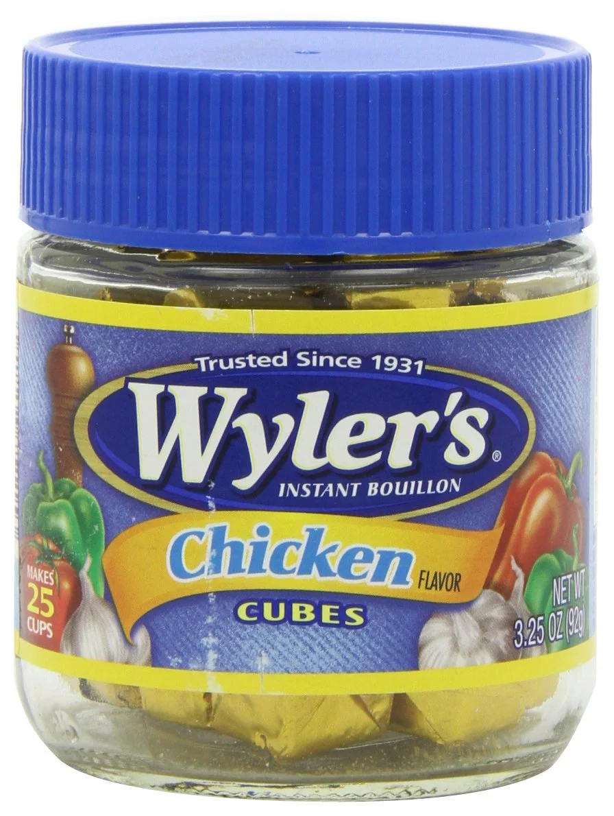 Wyler's Chicken Instant Bouillon Cubes Jar, 3.25 OZ (Pack of 4)