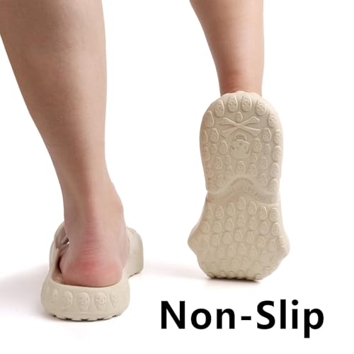 Skull Slides Sandals for Men Women,Non Slip Sport Cloud Cloudies Slides Slippers,Open Toe Slip on Comfy Beach Halloween Skull Slides Shower House Home Indoor Outdoor Thick Soft Shoes