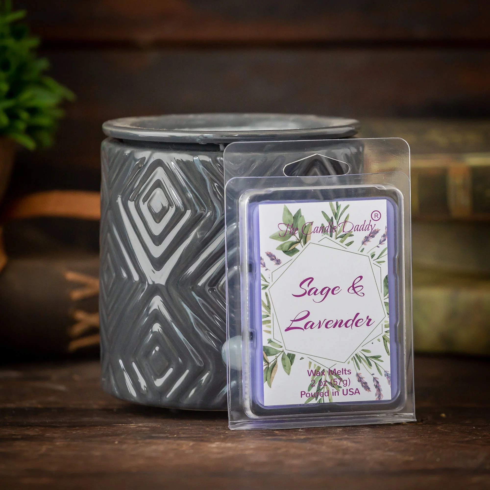 5 Pack - Sage and Lavender - Relaxing Sage and Lavender Scented Melt- Maximum Scent Wax Cubes/Melts - 2 Ounces x 5 Packs = 10 Ounces