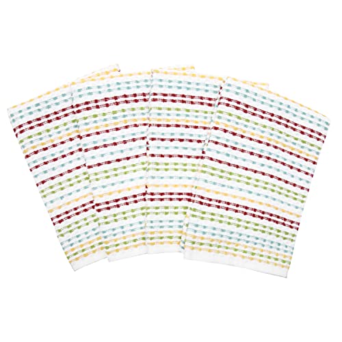 Ritz Pebble Bar Mop, Holiday Red-Green, 4 Towel Set