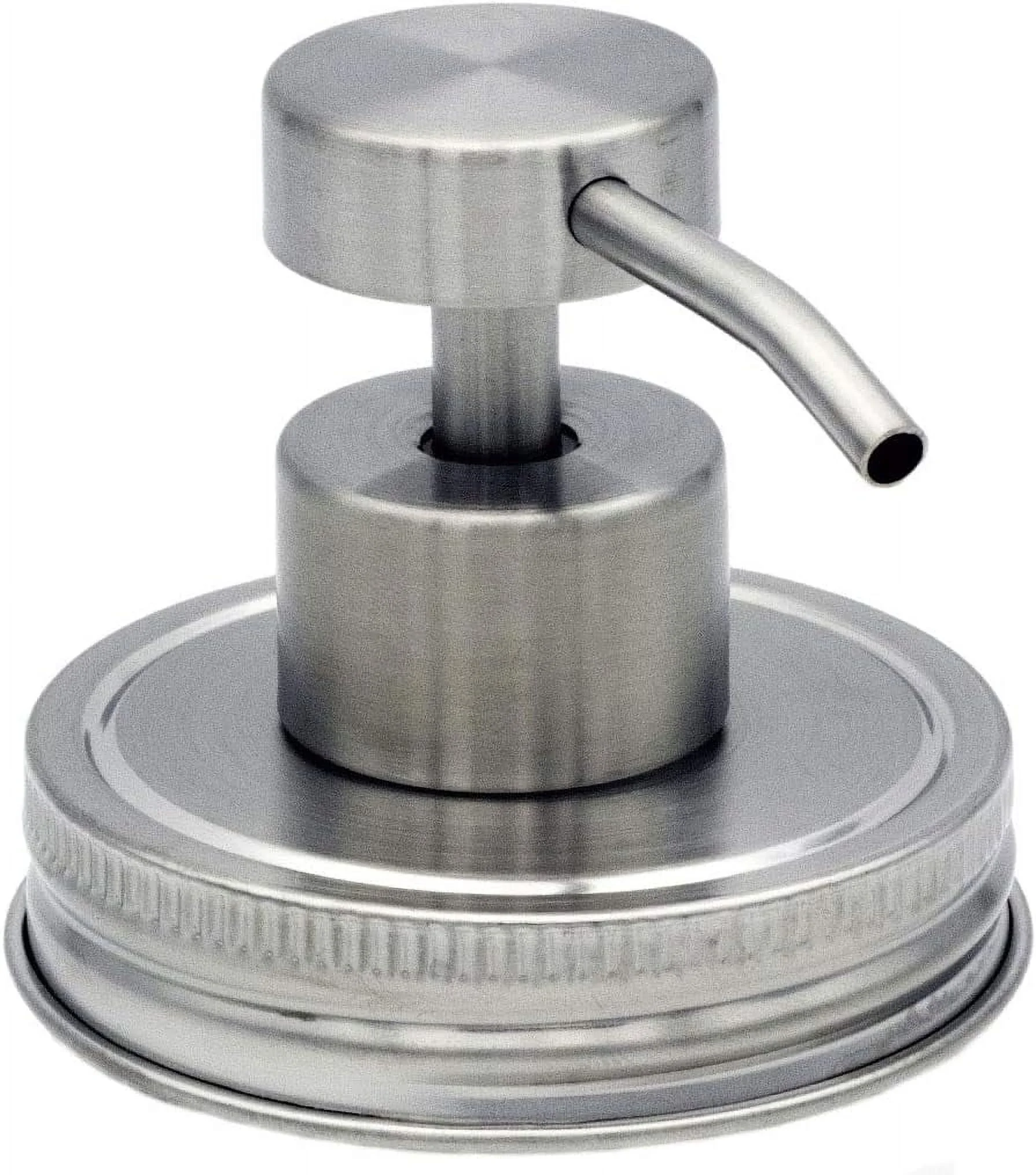 #2 Stainless Steel Soap Pump Lid | Hand Soap Pump Top/ Dispenser Pump Replacement Lids For Mason Jars (Regular Mouth)