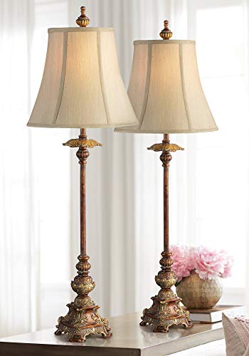 Regency Hill Juliette Traditional French Country Buffet Table Lamps 36.5