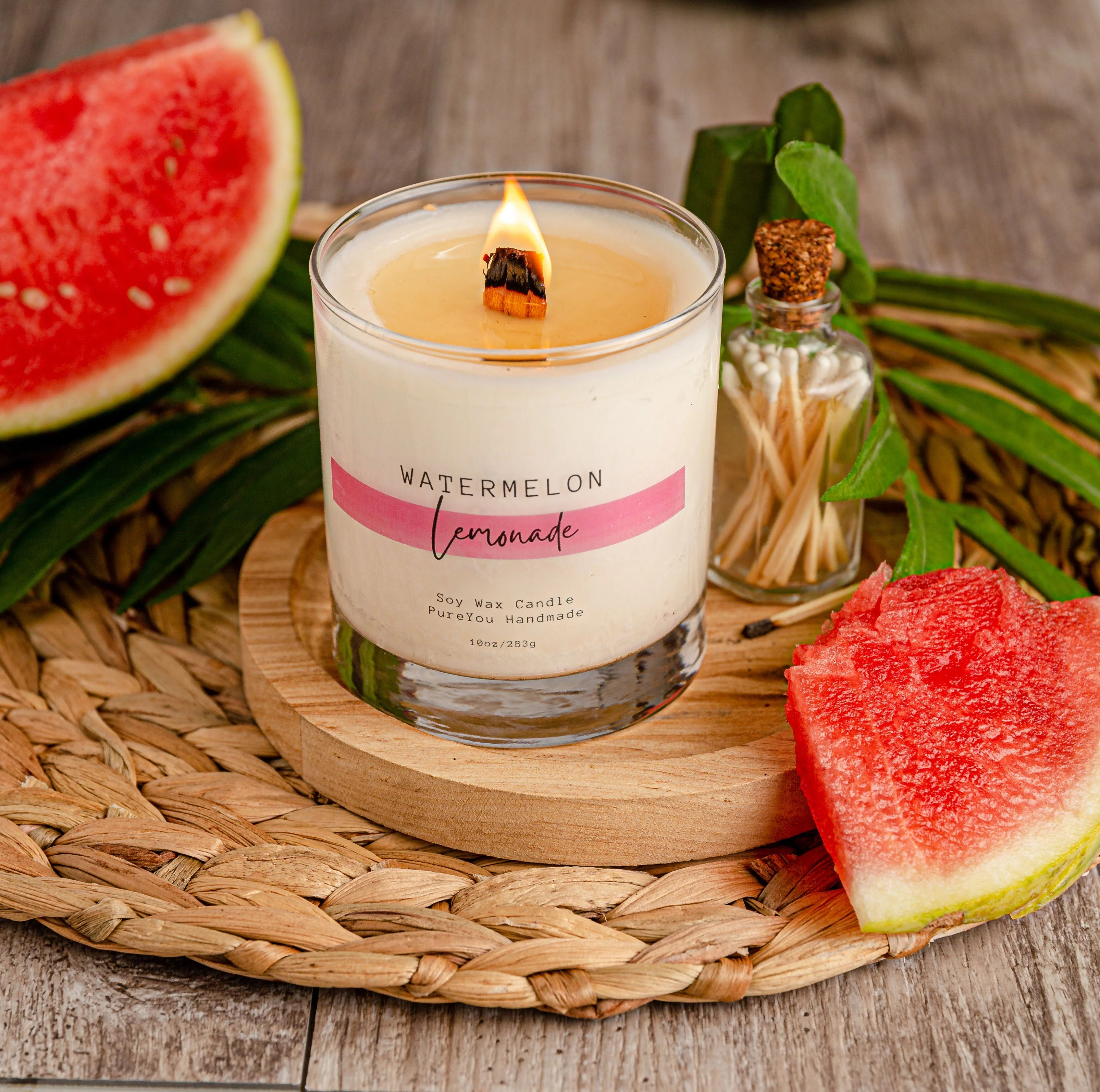 PureYou Handmade Refreshing Strawberry Lemonade Scented 100% Soy Wax Candle - Walmart