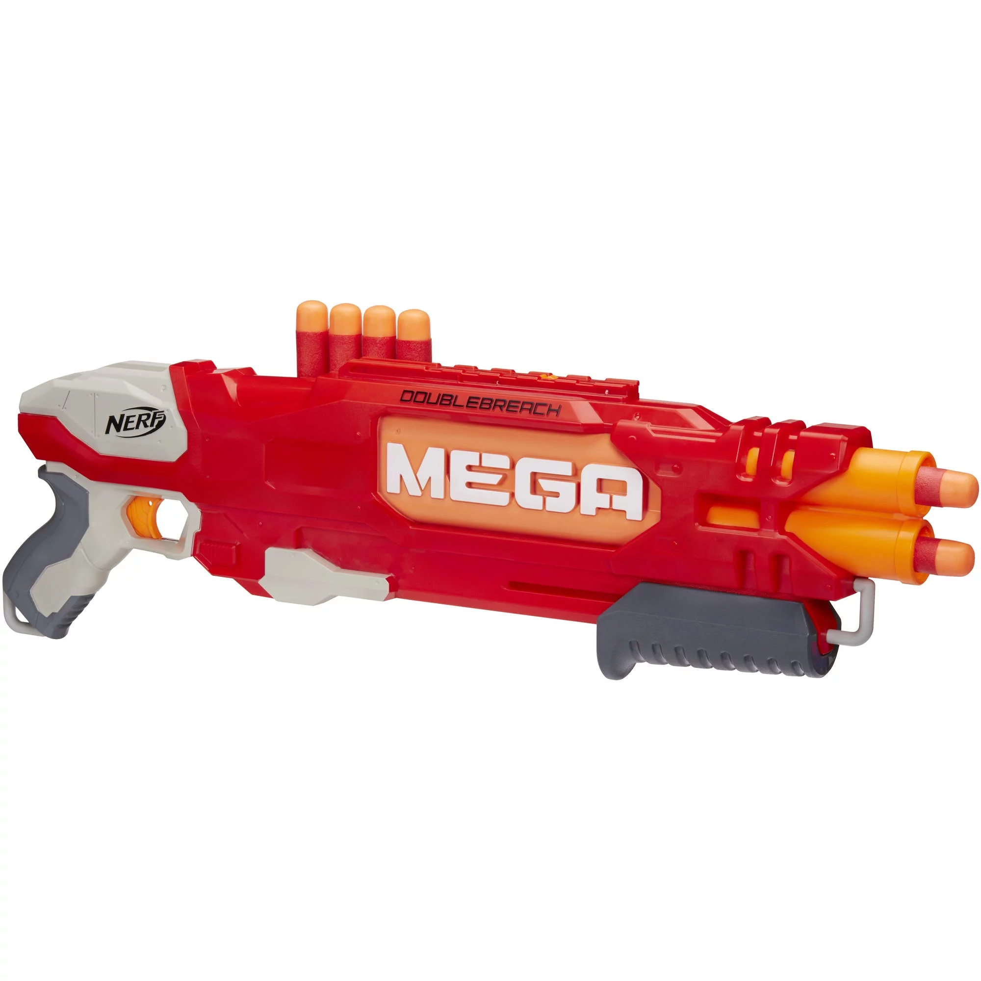 Nerf N-strike Mega Doublebreach Blaster, Includes 6 Mega Whistler darts
