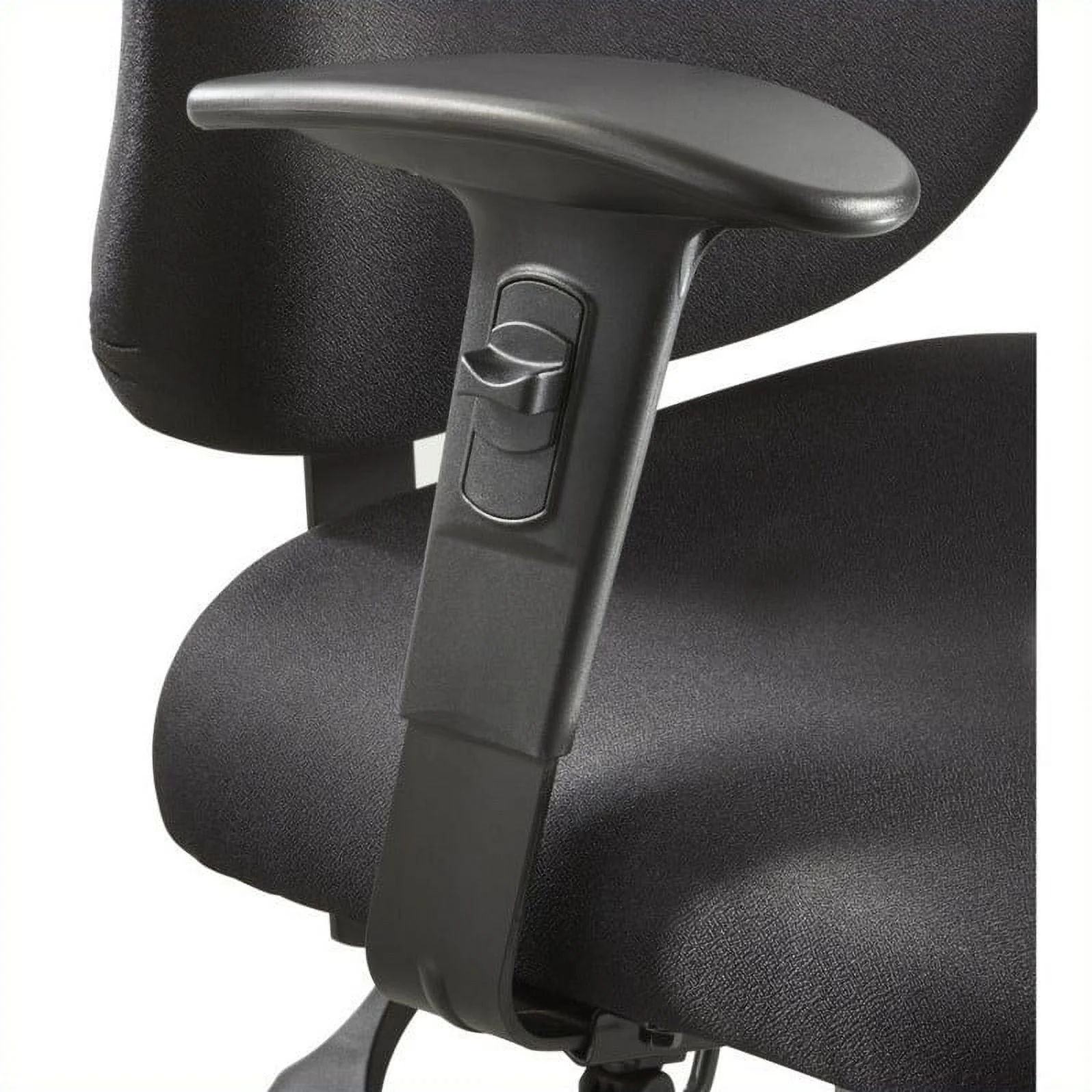 Safco 1 Mesh Big and Tall Office Chair with Alday Arm Set in Black