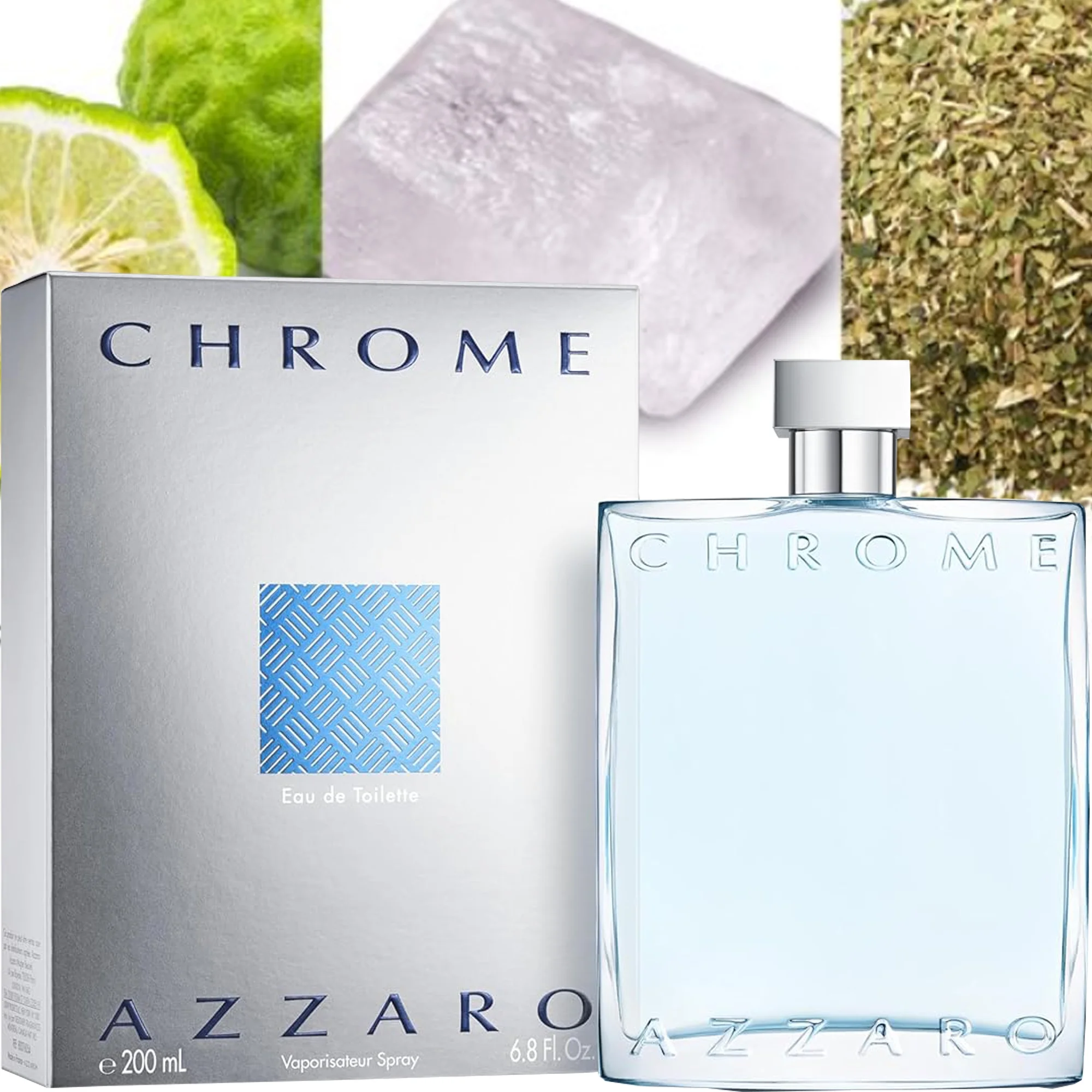 Azzaro Chrome Eau De Toilette Spray, Cologne For Men, 6.80 Oz