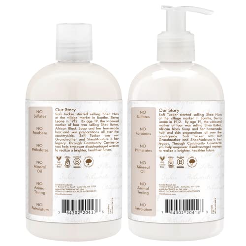SheaMoisture Shampoo & Conditioner Set, Daily Hydration with Pure Coconut Oil – New Look, Improved Creamy Lather, Cruelty-Free, 13 Oz Ea