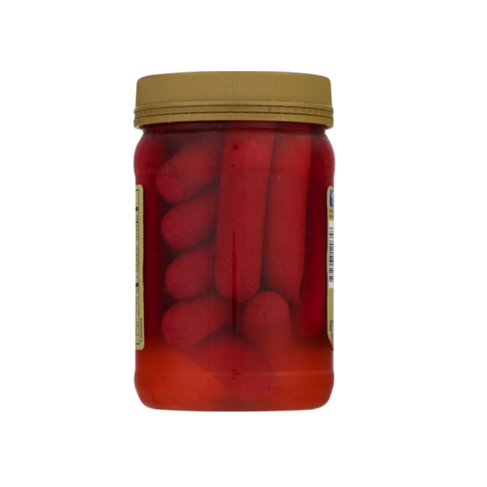 Hannah's Pickled Red Hot Sausages 16 oz Jar