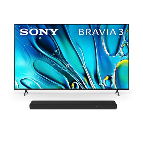 Sony 65-Inch Class 4K Ultra HD BRAVIA 3 LED Smart TV with Google TV Dolby Vision HDR, PS5 Exclusive Features, K-65S30