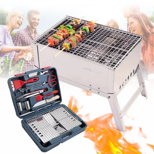 Portable Barbecue Grill Tool Hibachi Grill Charcoal Cooking Stove OutdoorFolding