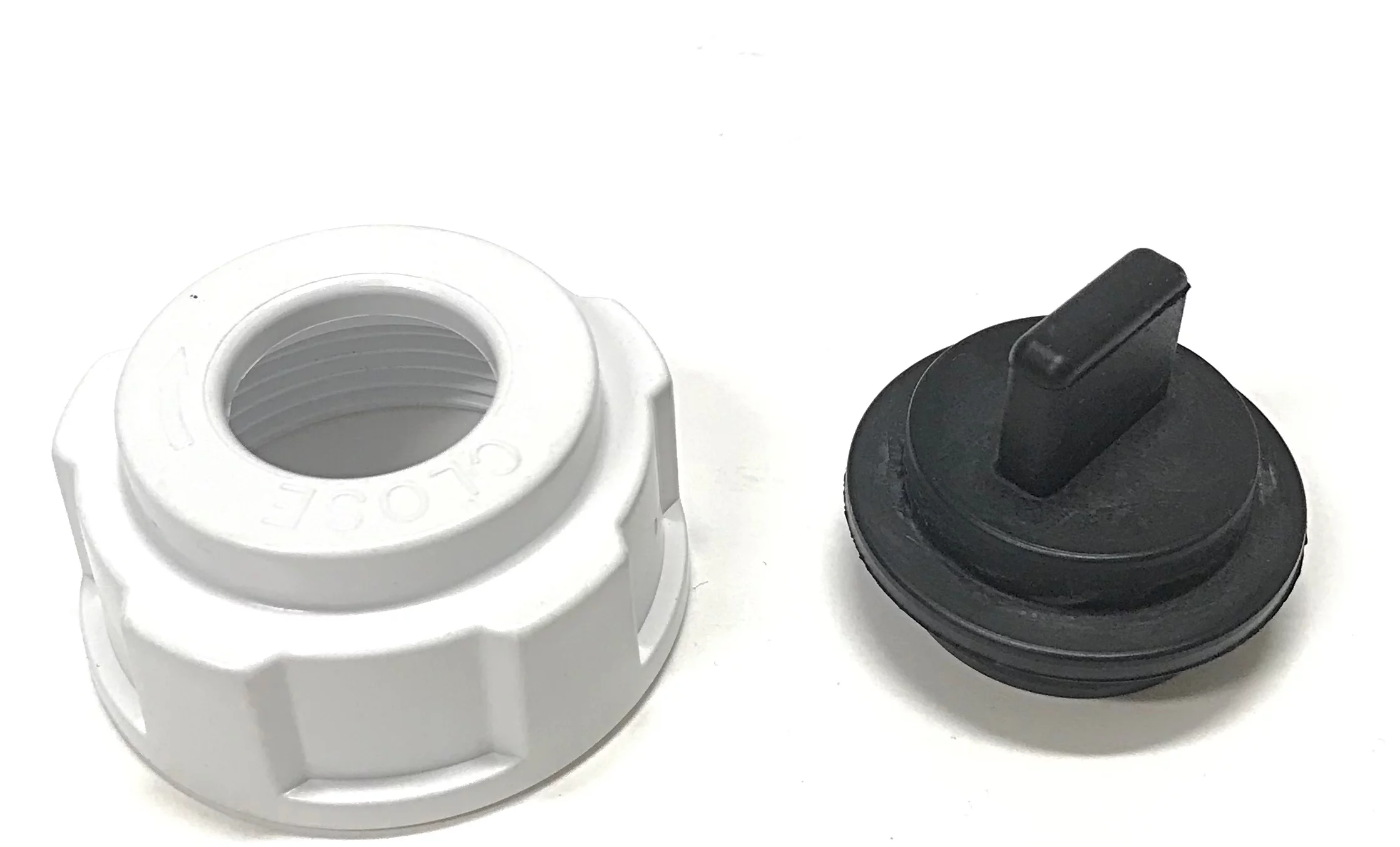OEM Hisense Dehumidifier Drain Cover & Black Rubber Stopper Set Originally Shipped With DH10020KP1WG, DH7020KP, HT5021KP