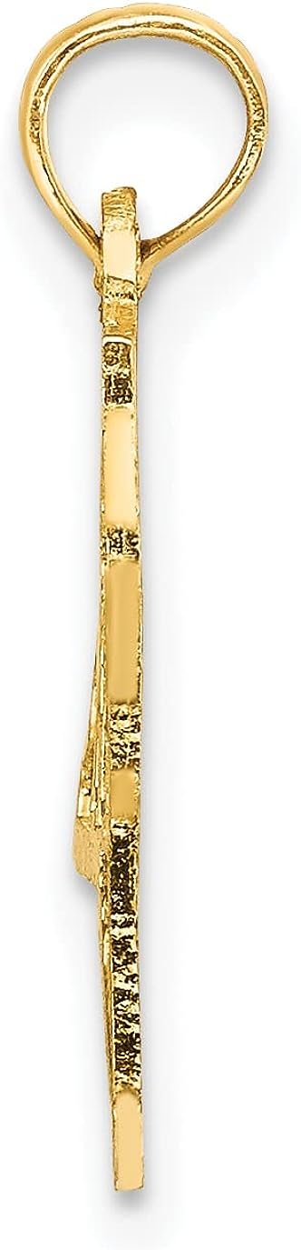 10K Yellow Gold Solid New York State Pendant